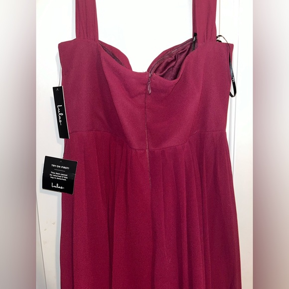 Lulus Harmonious Love Burgundy Off-the-Shoulder Maxi Dress - Picture 9 of 11